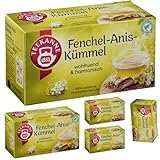 Teekanne Fenchel-Anis-Kümmel Tee 20 x 3 gramm x 5 er Pack