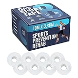 DAS Sporttape Weiß - 8 Rollen Tapeband - 3,8cm x 10m | Premium Sport Tape - Stark, Steif, Stabil | Fingertape mit hoher Klebkraft