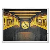 Borussia Dortmund Unisex – Erwachsene BVB Diamand Painting, Stadiontunnel, schwarzgelb, 40x50 cm Diamant, Mehrfarbig, One Size