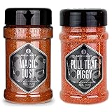 Ankerkraut Magic Dust, 230g im Streuer, BBQ-Rub Grillmarinade, Gewürzmischung zum Zubereiten von Fleisch & Pull That Piggy BBQ Rub, 220g