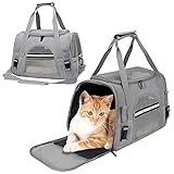 CTGVH Haustier-Transporttasche von Fluggesellschaften zugelassene Katzentrage Tragbare Haustier-Tragetasche Reisetasche Faltbare