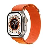 Apple Watch Ultra GPS + Cellular, 49 mm Titangehäuse, Alpine Loop Orange - Medium