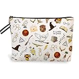 RBAFAO Magic Stuff Make-up-Tasche, Buchliebhaber, Kosmetiktasche für Frauen, Bibliothekarin, Geschenk, Zauber-Kits, Zubehör, Zauberstab, magischer Reißverschluss, Geldbörse, Reisetasche, Mag