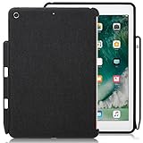 KHOMO - iPad 9.7 Inch Case (2017 & 2018) with Pencil Holder - Companion Cover - Perfect Match for Apple Smart Keyboard and Cover