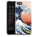DeinDesign Hard Case kompatibel mit Apple iPhone SE (2022) Schutzhülle transparent Smartphone Handy Hülle Die große Welle vor Kanagawa Art Japan