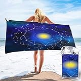 Lewiuzr Zodiac Constellation Set Duschtuch Super Bath Cover Up Handtücher Soft Bath Wraps für Männer im Freien Frauen