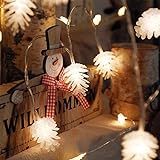 Cytteroa Weihnachtslichter ,5m 40 LED Lichterkette Lichterketten IP44 Wasserdicht Weihnachtsdeko Weihnachtsbeleuchtung Partylichterkette Außenlichterkette für Zuhause, Party, Weihnachten,Warmweiß
