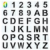 GORGECRAFT 36St. Briefschablonen 4-Zoll-Alphabet-Vorlagen Wiederverwendbare Plastiknummernschablonen Zum Malen Auf Holzwand Stoff Tafel Leinwand