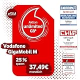 Vodafone GigaMobil M eSIM | 25% Dauerrabatt auf den Basispreis | 24 Monate Vertrag