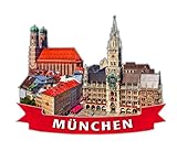 München Frauenkirche Marienplatz Premium Magnet aus Poly Souvenir Germany, Klein