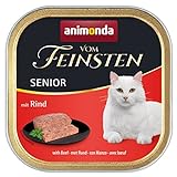 animonda Vom Feinsten Senior, Nassfutter für ältere Katzen ab 7 Jahren, mit Rind, 100 g (32er Pack)
