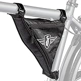 ZÜNDAPP Rahmentasche Fahrrad Dreiecksrahmentasche Fahrradtasche Tasche MTB (schwarz)