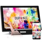 Duronic PF1D BK digitaler Bilderrahmen, Frameo WiFi Bilderrahmen mit 32GB Speicher, Schwarzer Bilderrahmen mit Dockingstation, 10 Zoll Display und 800 x 1280 IPS Auflösung, Vertikal und H