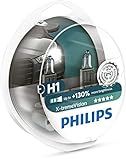 Philips X-tremeVision +130% H1 Scheinwerferlampe 12258XV+S2, 2er-Set, Twin box