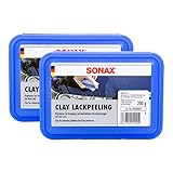 SONAX 2X 04502050 Clay Blau Lackpeeling Knetmasse Reinigung 200g