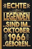 Echte Legenden Sind Im Oktober 1966 Geborenh, Notizbuch, 55. geburtstag geschenk männer Und Fraue, tochter, sohn, geschenkideen für mädchen Und junge ... 55 Jahre alte Geburtstagskartenalternative