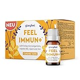 Feel Immun+ - Energie Shot für Dein Immunsystem* - Mit Bakterienkulturen, Zink, Niacin & Vitamin B12 - Karamell Geschmack für mehr Genuss - 100% Vegan und laborgeprüft