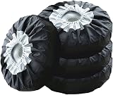 Reifentaschen Set, Ersatzreifenabdeckung Auto Felgen Tasche Sack Wasserabweisend Reifentüten für Reifen 13-19 16-20 Z
