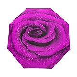 SANSHII Bloom Rose Flower Regenschirme Vollautomatische Kompakt Auto Open Close Faltschirm Regen Frauen Kompakt Faltbar Reise Sonnenschirm