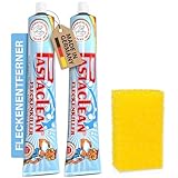 Pastaclean® Fleckenentferner 2x 100ml Fleckenpaste Effektiv gegen alle Arten von Flecken Fleckenlöser für Teppichböden, Polstermöbel, Kleidung, Gardinen,