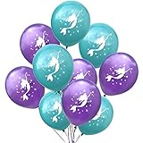 Oblique Unique® Meerjungfrau Luftballon Set für Mädchen Kinder Geburtstag Baby Shower Schuleinführung Feier Motto Party Meerjungfrauen Mermaid Ballons Lila Türkis
