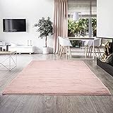 Estiva Home | Soft Touch | 80 x 150 cm | Höhe: 30mm | Wohnzimmerteppich | Teppich Schlafzimmer | Flauschig | Hochflor Teppich | Super Soft | Rosa