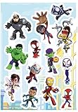 Marvel Wandtattoo - Spidey and Friends - Größe 50 x 70 cm, 13 Sticker - Spider-Man, Wandsticker, Aufkleber, Kinderzimmer