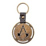 Assassin's Creed Unity - Classic Crest Logo Distressed Metal Gold Disc Keyring