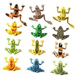 VICASKY 24st Vinyl-Frosch-Ornament Miniaturen Spielzeugmodell Kinderspielzeug Mini- Lernspielzeug Für Tierdekoration Tierisches Mini-Modell Tierausstellungsmodelle PVC