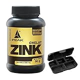 Peak Zink Chelat, 180 Tabletten, 1-er Pack (1 x 90 g) + Pillendose