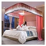 4 Eckpfosten-Betthimmel-Vorhang, Bettnetz, volle Größe, Elegante Betthimmel, Vorhänge, luxuriöse Prinzessinnen-Schlafzimmerdekoration (Farbe: Jade, Größe: 150 x 200 cm)