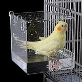 Vogelbad, Käfig, Haustiervogelbad, klarer Vogelkäfig mit Metallhaken für Haustier -Papageienbad, Haustierprodukte
