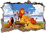 Wandtattoo König der Löwen Simba Dschungel 3d zerschlagen Wandaufkleber Poster Vinyl Kunst