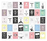 40 Baby Meilenstein-Karten für das 1. Lebensjahr für Mädchen und Junge. Baby Milestone Cards deutsch, zur Erinnerung der Entwicklung der ersten ... ... Geburt, Schwangerschaft, Taufe oder Baby Show