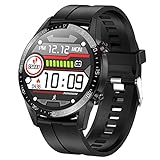 Für Android iOS Smartwatch Herren Android IP68 Smartwatch Answer Anruf Smart Watch Mann (schwarzes Silikon)