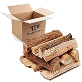 Home Profis® Premium Brennholz (10kg) – Kaminholz trocken, natürlich, sofort einsatzbereit, Mischlaub für Kamin, Lagerfeuer und Ofen, ca. 25cm Scheitlänge