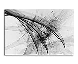 Sinus Art Abstrakt 1483-120x80cm SCHWARZ-Weiss Bilder - Wandbild Kunstdruck in XXL Format - Fertig Aufgespannt – TOP - Leinwand - Wand Bild - Kunst Bild - Wandbild abstrakt XXL