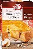RUF Rahm-Apfelkuchen, Backmischung für einen Mürbeteig mit Äpfeln und Rosinen, Creme-Füllung und Zimt-Zucker, vegan