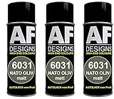 Alex Flittner Designs NATO Olive matt 3X Spraydose RAL 6031 Spray Sprühlack Lackspray Tarnfarbe