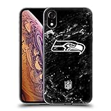 Head Case Designs Offiziell Offizielle NFL Marmor Seattle Seahawks Artwork Soft Gel Handyhülle Hülle kompatibel mit Apple iPhone XR