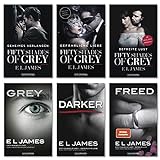 E L James-Set: Alle 6 Bände der 'Fifty Shades of Grey'-Reihe