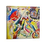 JAHER Abstrakte Kunst Nr. 7 von Wassily Kandinsky Art Poster Wandkunst Bild zum Aufhängen Foto Dekor Heimkunstwerke 40 x 40 cm
