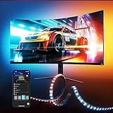 Govee Gaming Light Strip G1, LED Strip PC Hintergrundbeleuchtung, Smart RGBIC LED Streifen für 24-26 Zoll PC, Doppelte Lichtperlen mit 123 Szenenmodi, kompatibel mit Alexa und Google Assistant