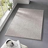 Taracarpet Teppich Kurzflor weicher Designer Uni Bodenbelag Madrid fürs Wohnzimmer, Kinderzimmer, Schlafzimmer und die Küche geeignet Grau Silber 140x200