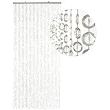 HAB & GUT -DV0355- Türvorhang DIAMANTEN, klar 90 x 200 cm Perlenvorhang Pailettenvorhang