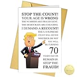 Lustige Geburtstagskarte zum 70. Geburtstag, Donald Trump zum 70. Geburtstag, lustige 70 Jahre alte Trump Talking Bday Karte