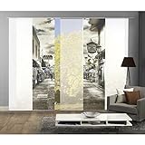 5er-Set Flächenvorhang | BALLROOM | Höhe 245 cm | 4x Dekostoff blickdicht/1x transparent