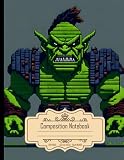 Composition Notebook College Ruled: Orc in Pixel Art, Ultra Detailed and Realistic, 4K, Size 8.5x11 Inches, 120 Pag