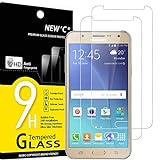 NEW'C 2 Stück, Panzer Schutz Glas für Samsung Galaxy J7 2015, Frei von Kratzern, 9H Härte, HD Displayschutzfolie, 0.33mm Ultra-klar, Ultrabeständig