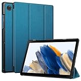 Fintie Hülle für Samsung Galaxy Tab A8 10.5 2021 - Ultra Schlank Kunstleder Schutzhülle Cover mit Auto Schlaf/Wach Funktion für Tab A8 10.5 Zoll SM-X200/X205/X207 Tablet, Pfauenblau